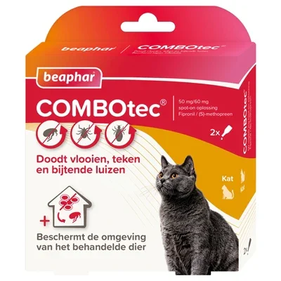 Beaphar Combotec Kat - Mod lopper, flåter og bidende lus samt ægudvikling