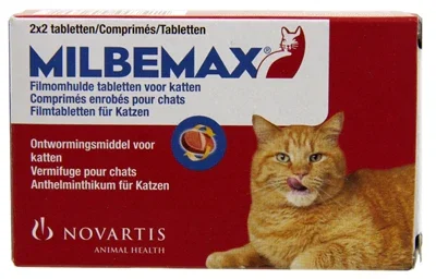 Milbemax Tablet Ormekur Kat 2-8 kg 4 spiseskefulde - ormekur til katte fra 2 til 8 kg