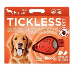 Tickless Flåt- og Loppemiddel – Ultralyd, giftfrit og lugtfrit alternativ (Fluorescerende orange)