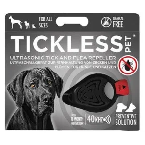 Tickless Flåt- og Loppemiddel – Ultralyds-, Lugtfrit og Giftfrit Alternativ (Sort)