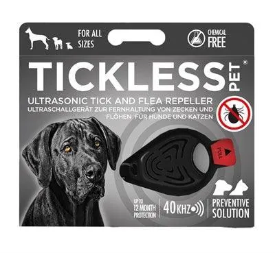 Tickless Flåt- og Loppemiddel – Ultralyds-, Lugtfrit og Giftfrit Alternativ (Sort)