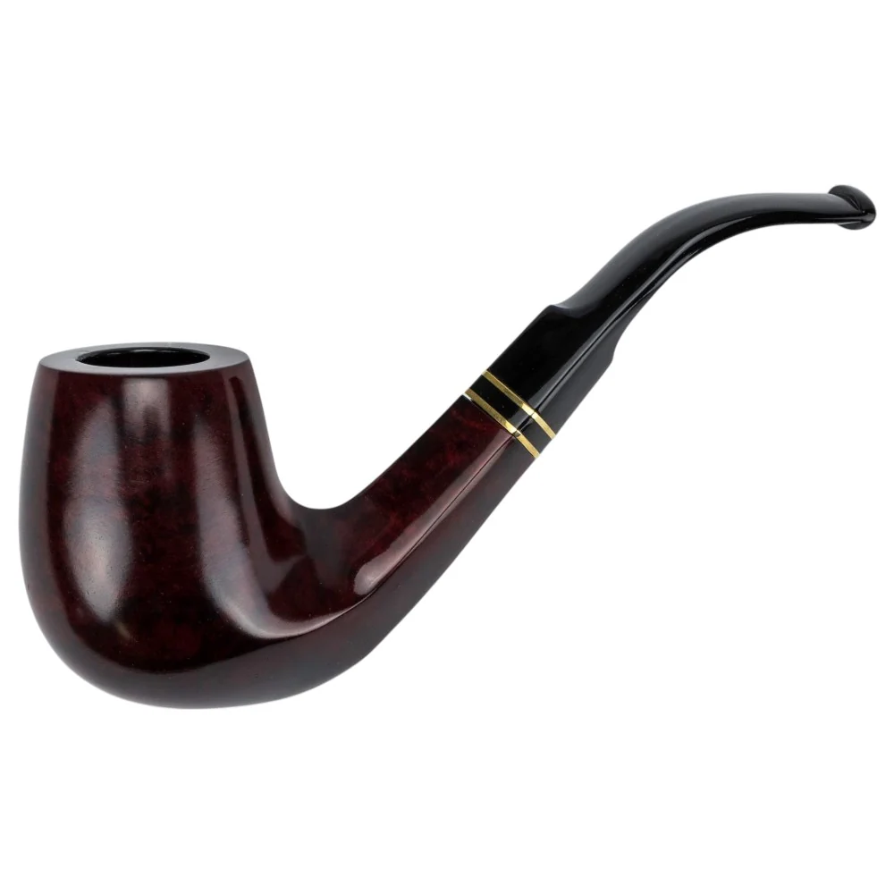 Jean Claude Pibe Model 3 - Rød Brun Bruyere - Stor & Bøjet
