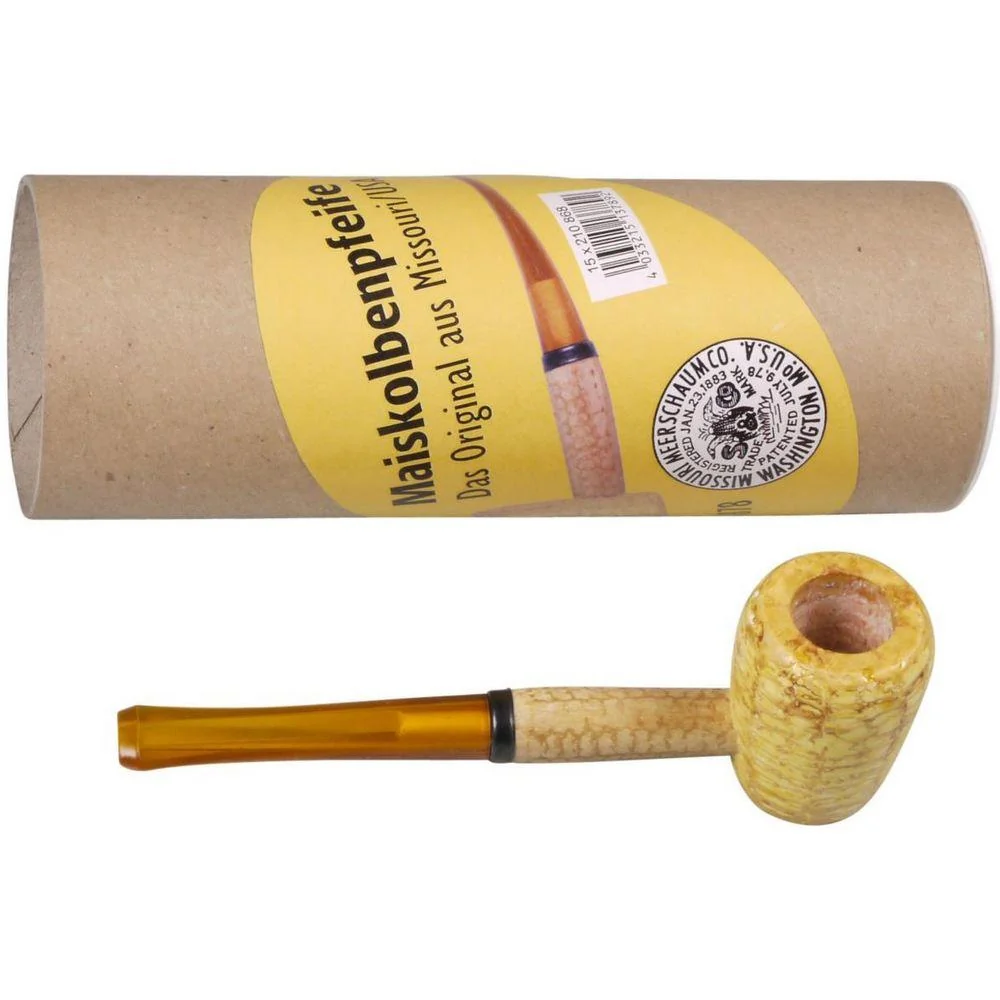 Original Majspibe from Missouri i Gavedåse