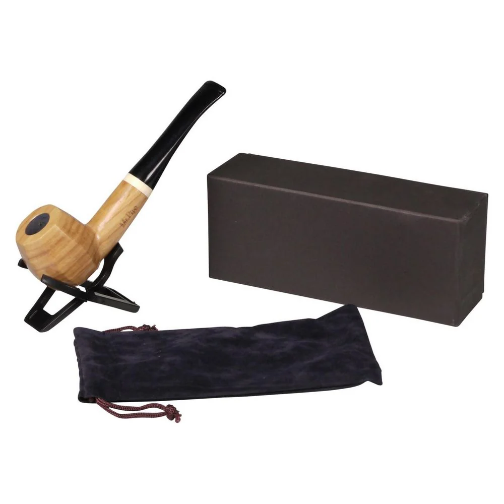 Mr. Pipe Pibe Natur Redwood Kantet inkl. Stand
