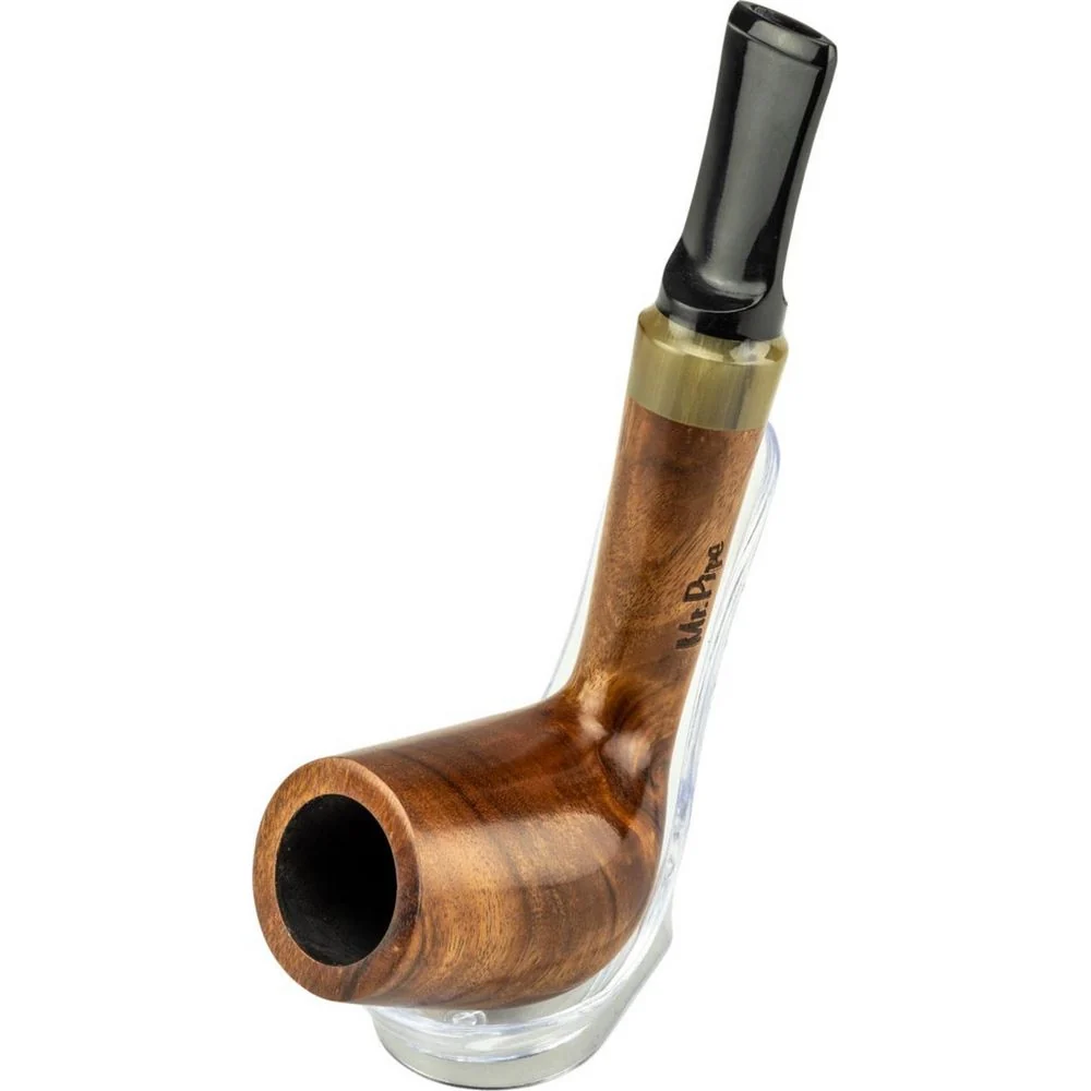 Mr. Pipe Pibe Natur Redwood Kort Lige inkl. Stand