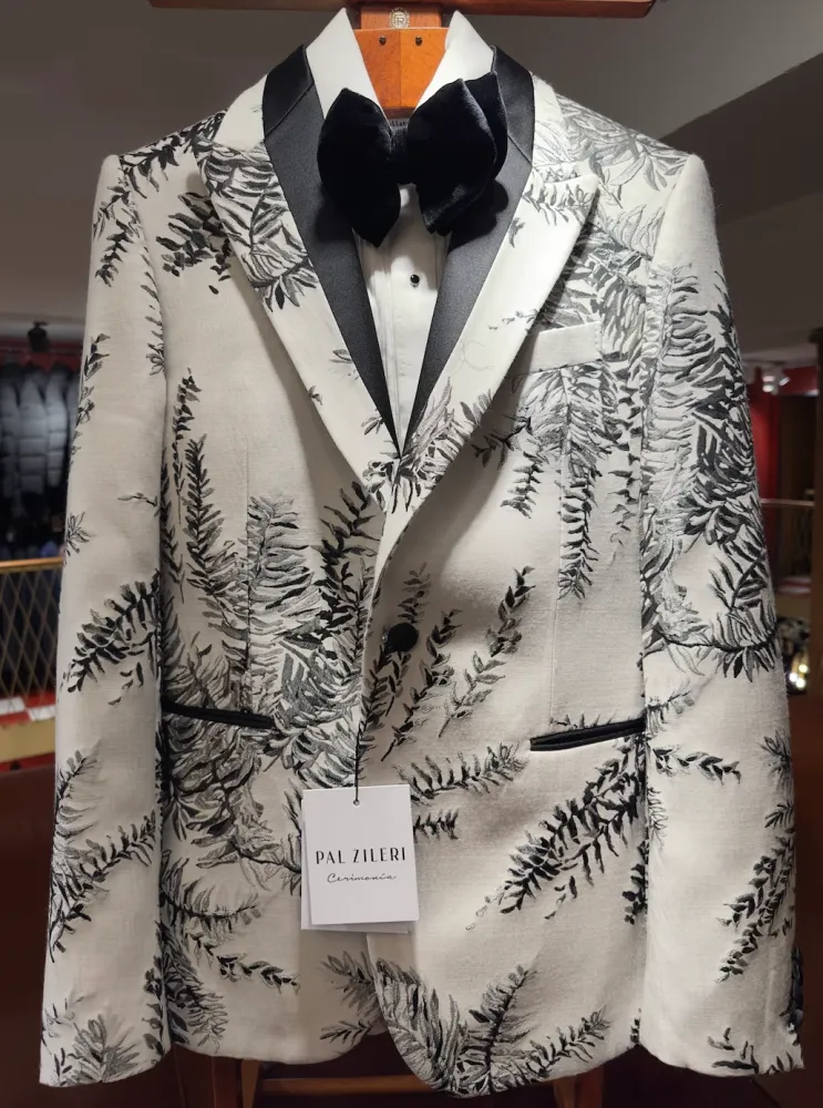 Pearl dinnerjacket m. grenmønster og spidsrevers - PAL ZILERI 48