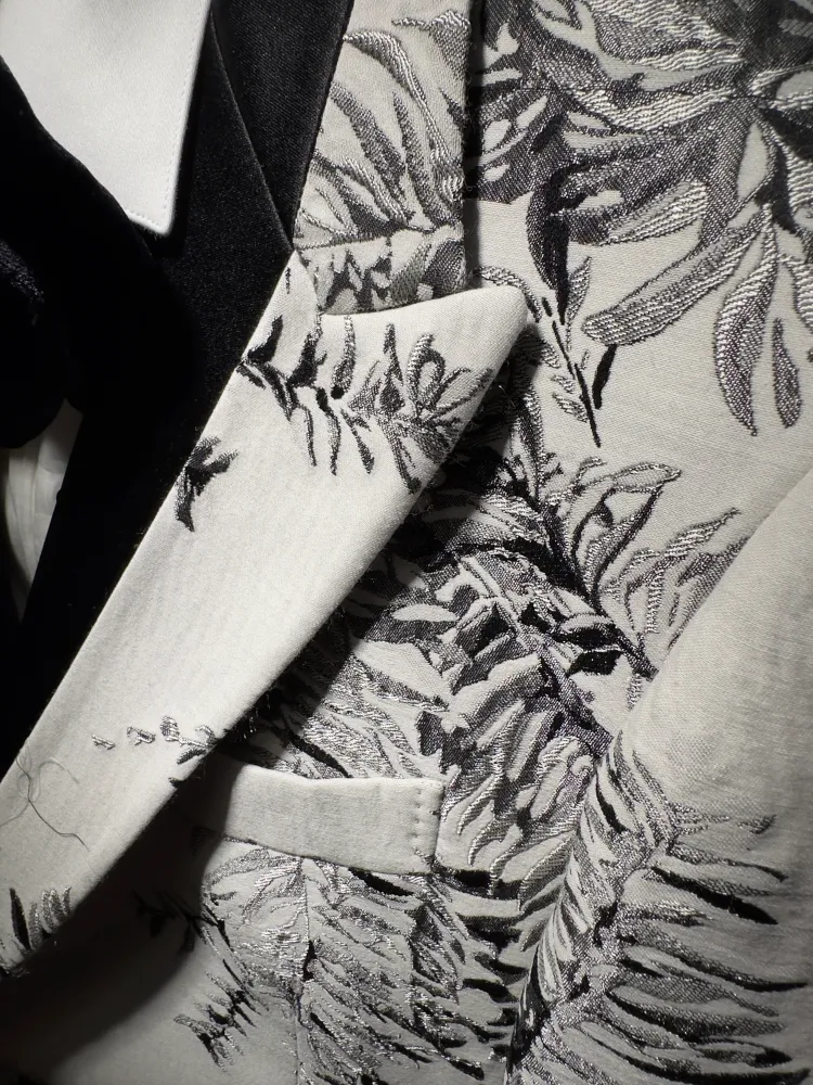 Pearl dinnerjacket m. grenmønster og spidsrevers - PAL ZILERI 48