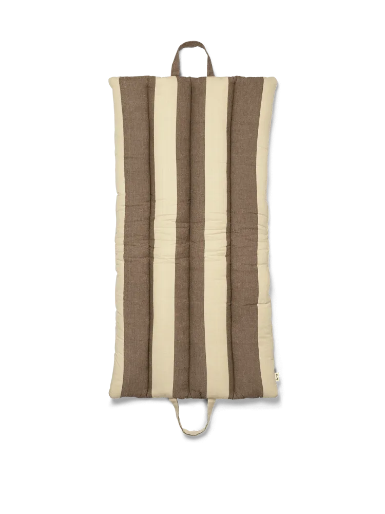 Organic Cotton Strand Folding Mat - Carob Brown/Parchment