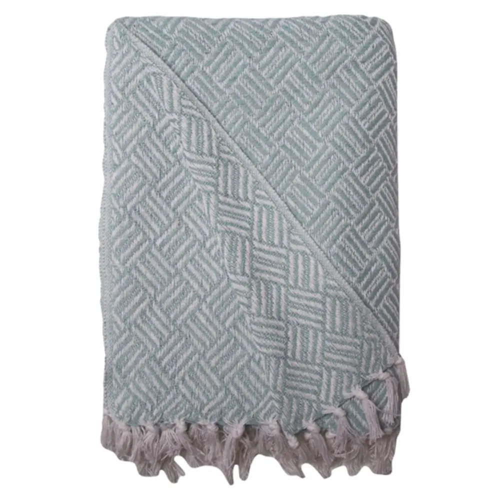 Plaid 130x180cm - Rombe Mint - AU Maison