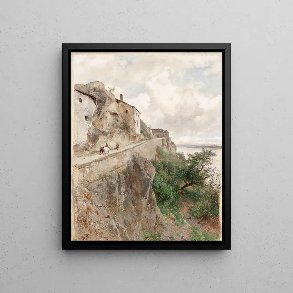 Kunsttryk Dürnstein-maleri, på vej mod slottet - Eduard Peithner von Lichtenfels | Kunsttryk
