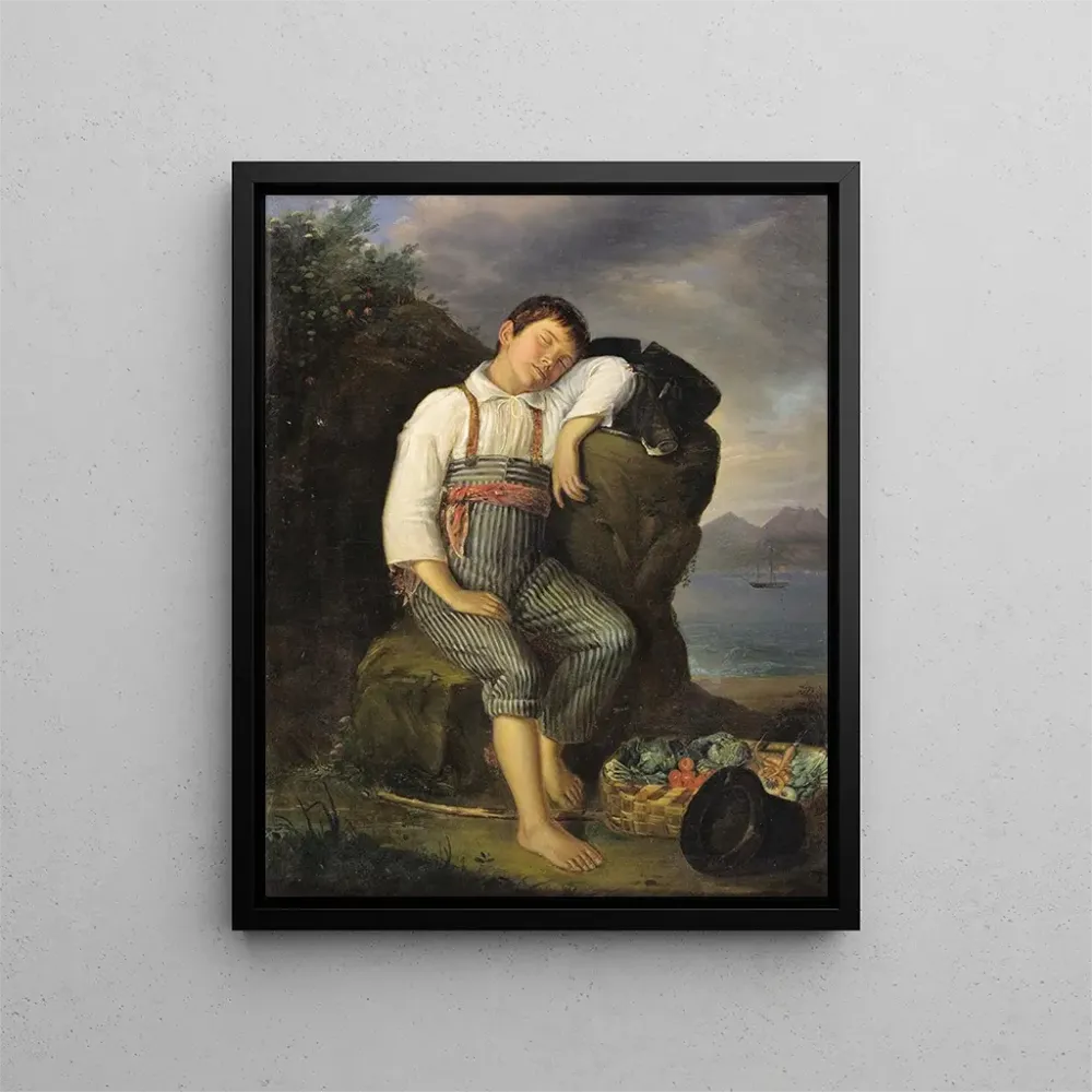 Kunsttryk af et hvil ved vejkanten - Auguste Alexandre Guillaumot | Reproduction