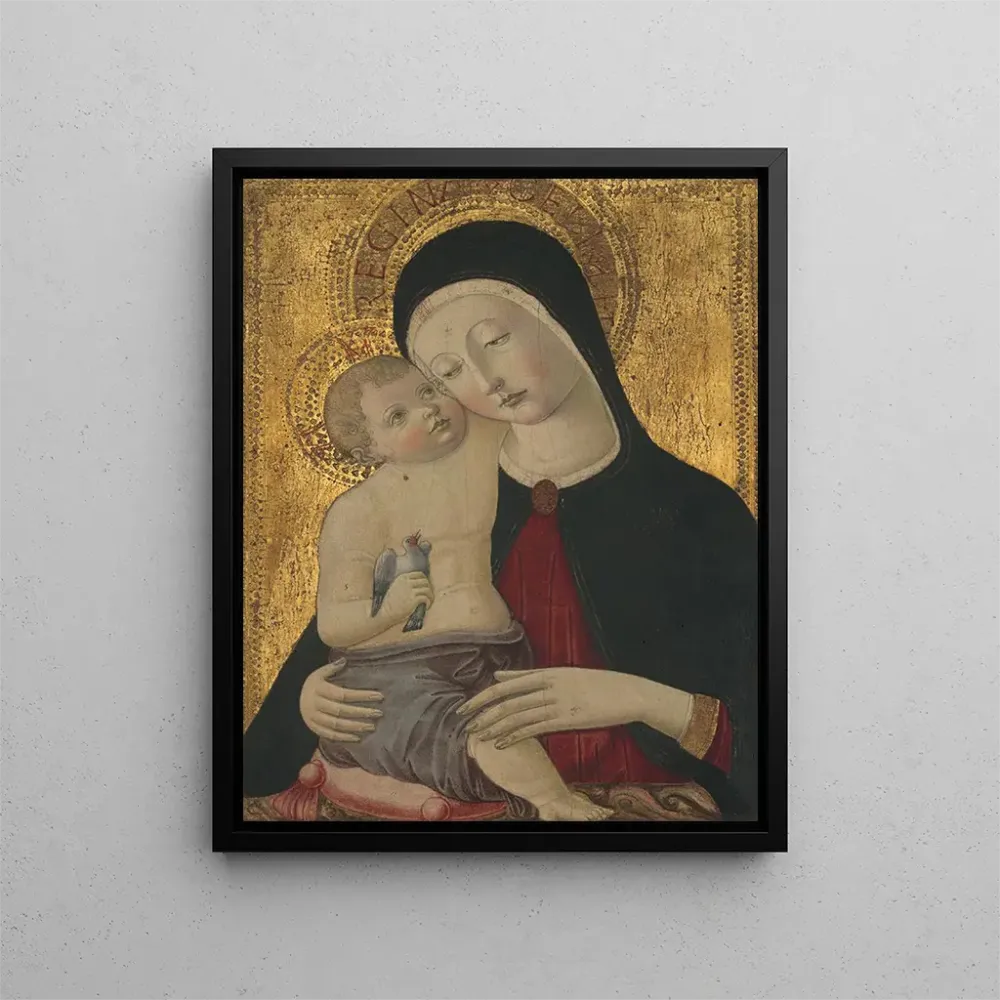 Kunsttryk af Jomfru Maria med Barnet - Benvenuto di Giovanni | Kunsttryk