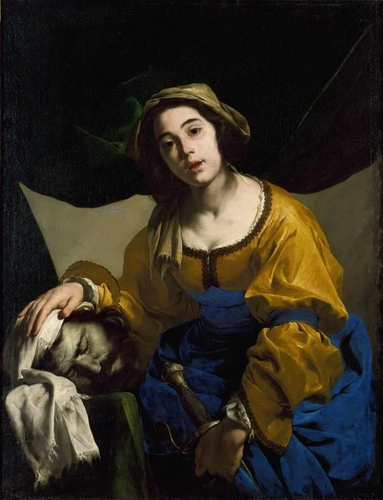 Kunsttryk Judith med Holofernes' hoved - Bernardo Cavallino | Kunsttryk