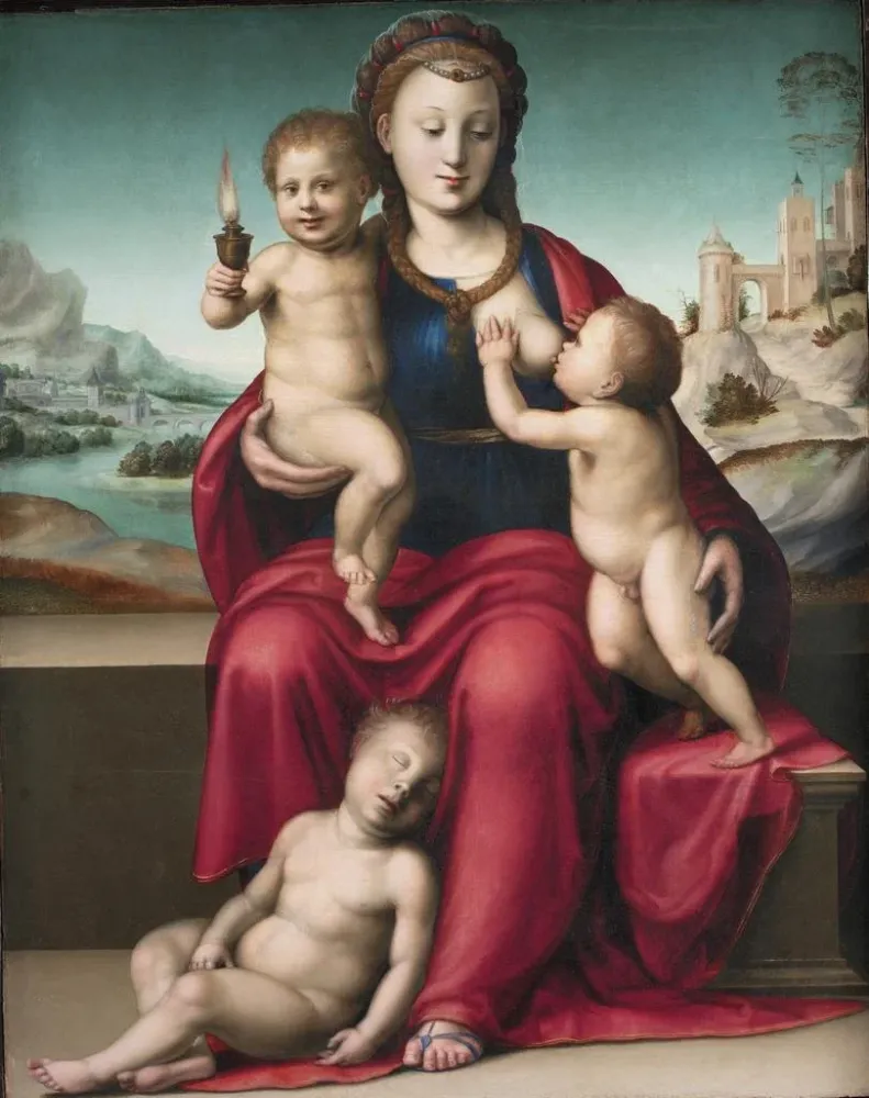 Kunsttryk af maleri Caritas - Bartolomeo di Zanobi di Benedetto Ghetti