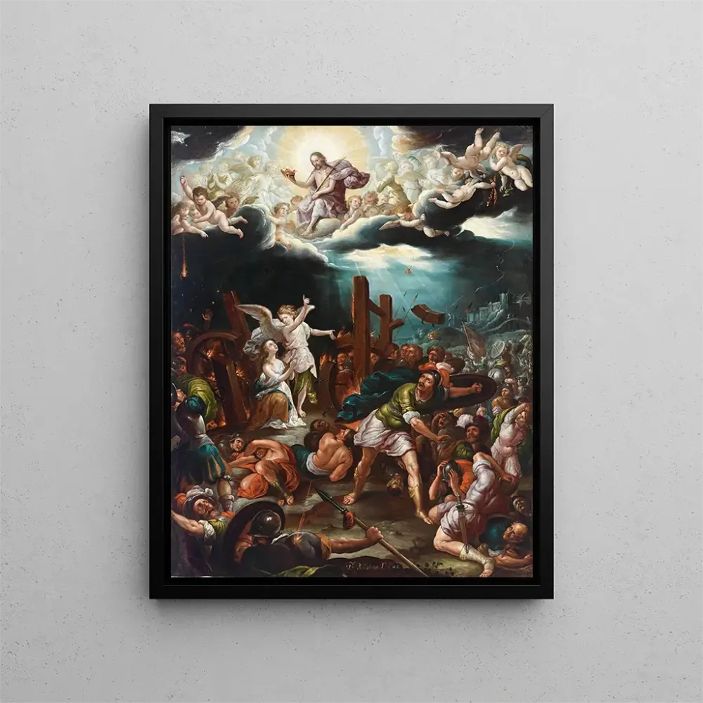 Kunsttryk af maleri Le Martyre de sainte Catherine d'Alexandrie - Baltasar de Echave Ibí