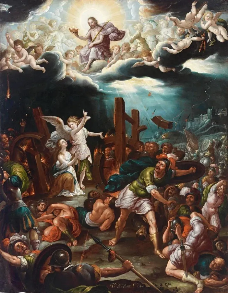 Kunsttryk af maleri Le Martyre de sainte Catherine d'Alexandrie - Baltasar de Echave Ibí