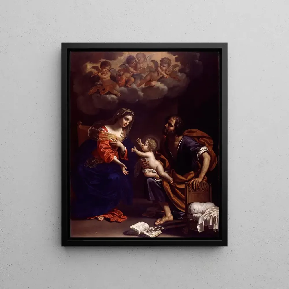 Kunsttryk af maleri La Sainte Famille - Benedetto Gennari le Jeune