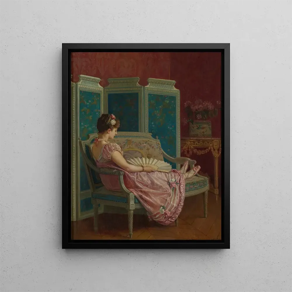 Kunsttryk Pensées vaines - Auguste Toulmouche | Kunsttryk