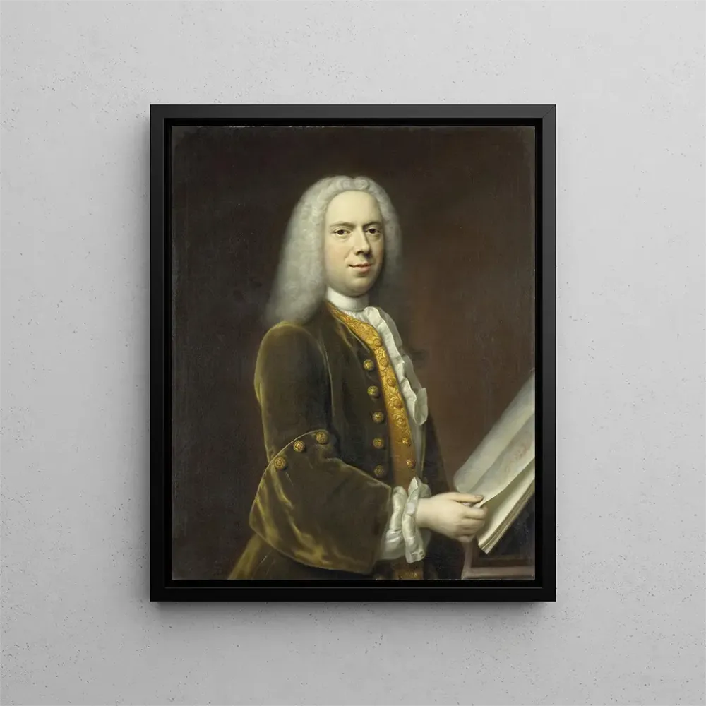 Kunsttryk Portrait af en mand sandsynligvis Cornelis Troost 1696-1750 - Balthasar Denner