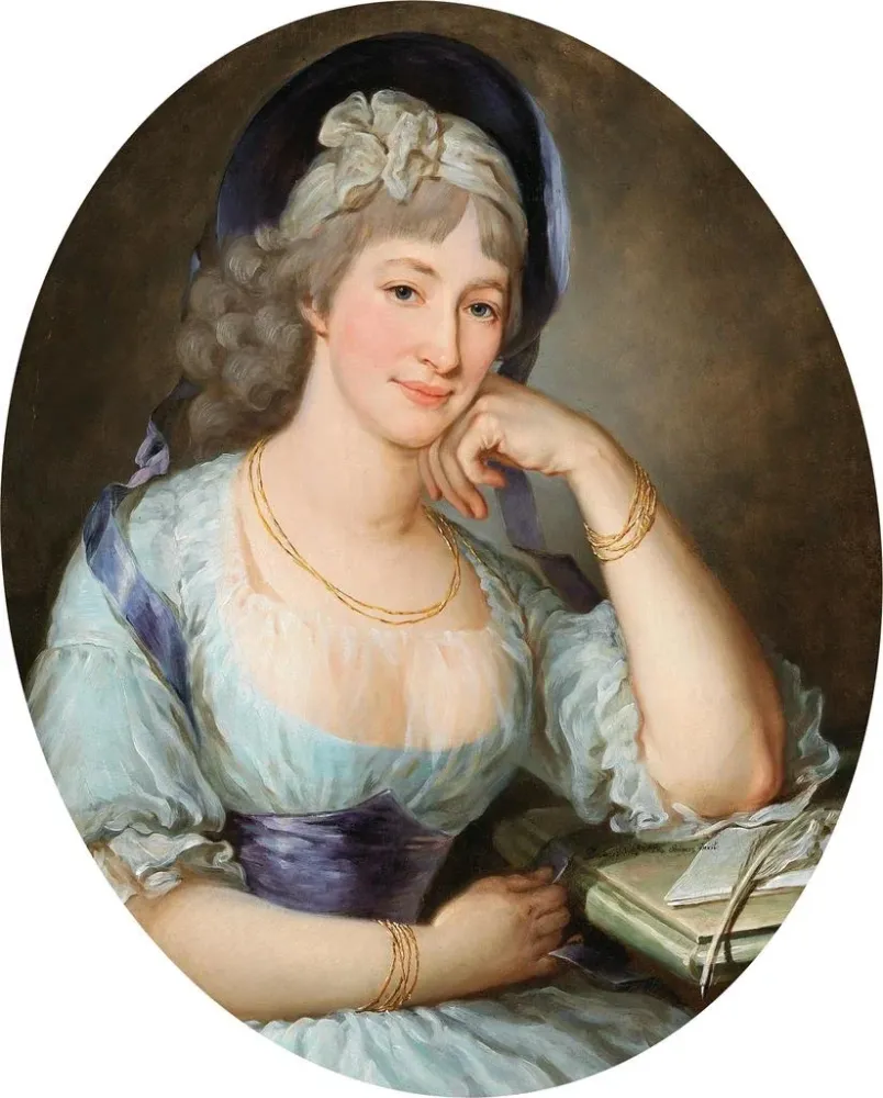 Kunsttryk Portræt af grevinde Marie Ernestine Esterházy-Starhemberg - Barbara Krafft | Kunsttryk