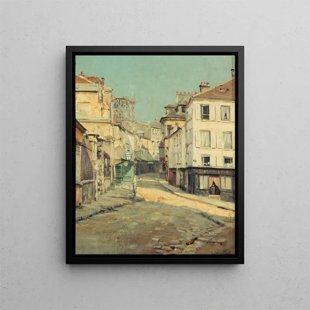 Kunsttryk La Rue Norvins à Montmartre - Charles Jean Coussedire | Kunsttryk