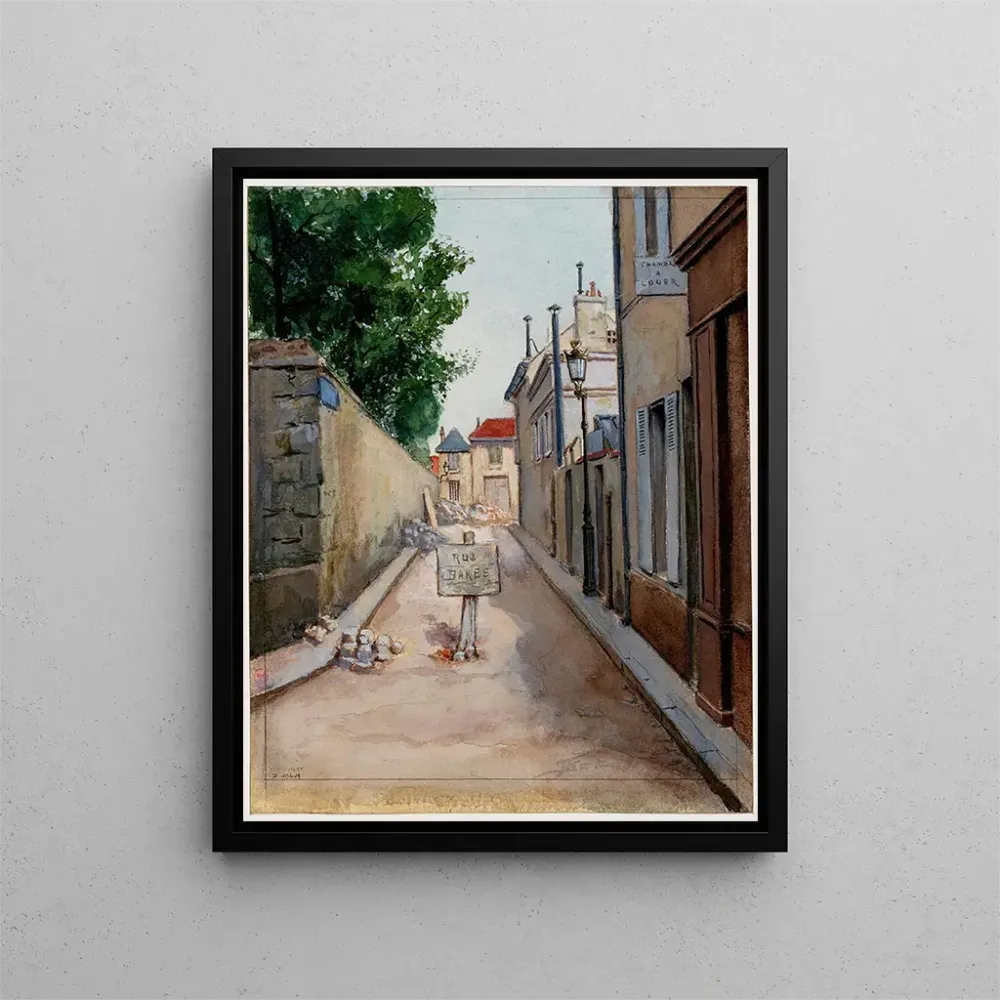 Kunsttryk af Rue Olivier de Serres taget fra rue Marmontel, Vaugirard, 2. sektion - F. Sguin