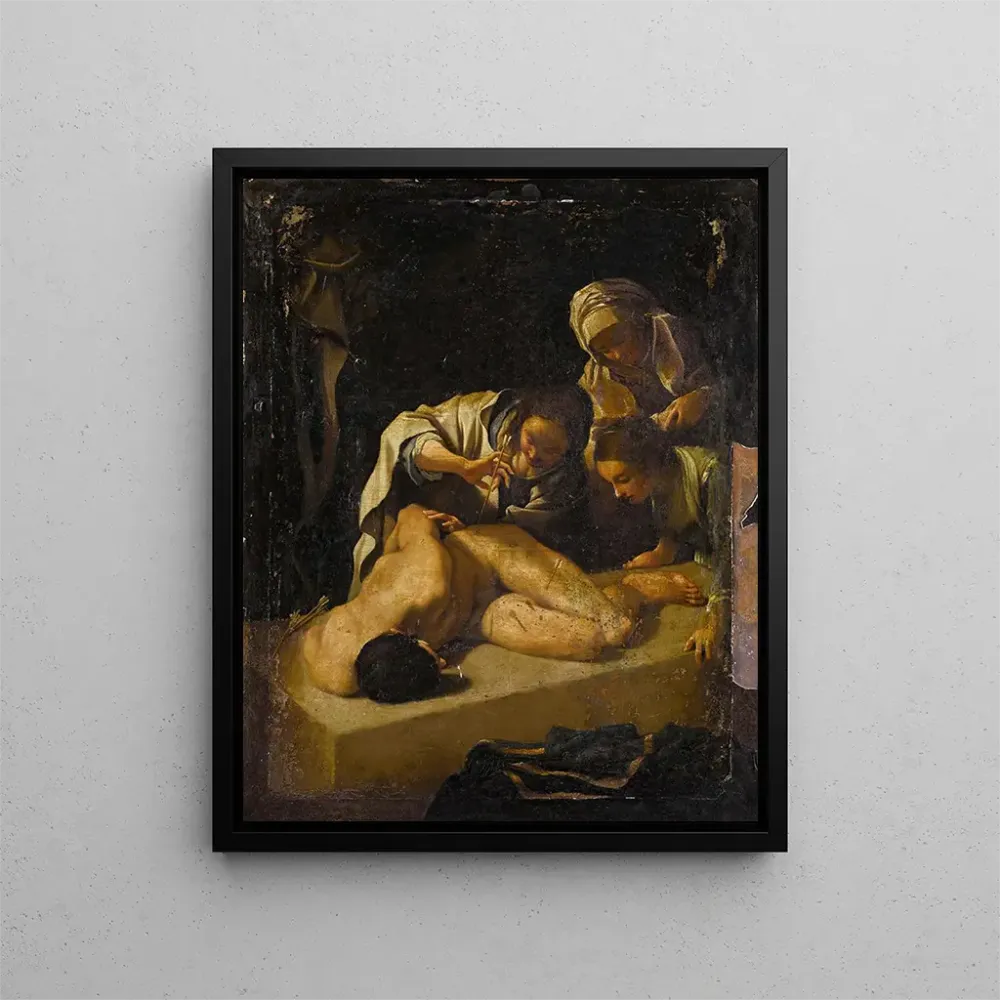 Kunsttryk af Sainte Irène, der plejer Saint Sébastien - Bartolomeo Schedoni