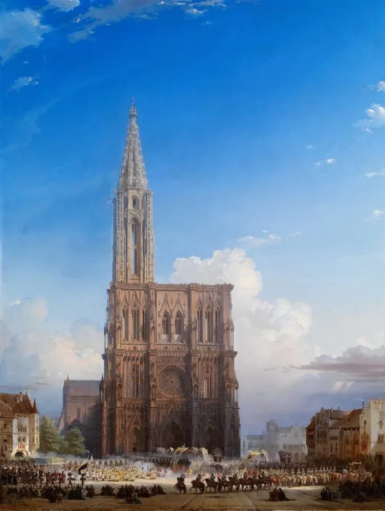 Kunsttryk Strasbourg Münster - August von Bayer