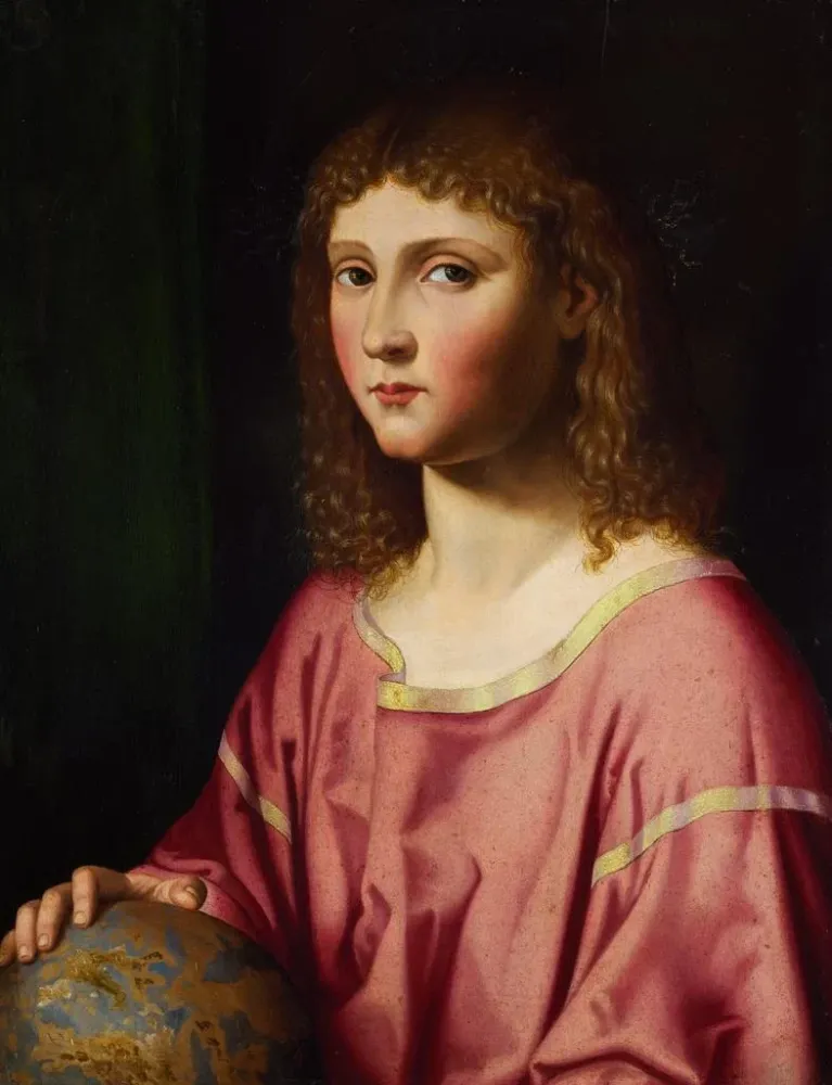 L'Enfant Jésus som Salvator Mundi - Bartolomeo Veneto | Kunsttryk