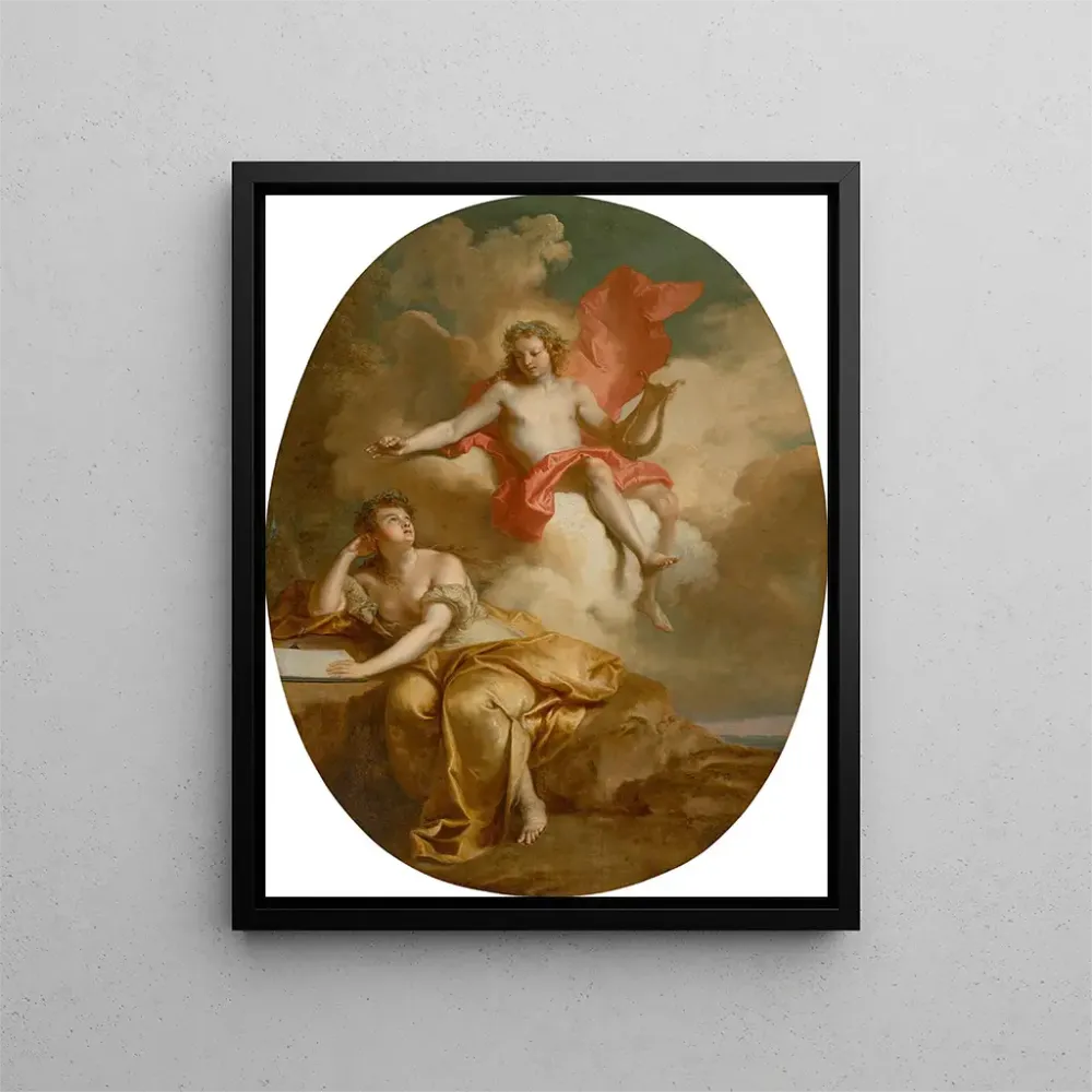 Maleri Apollon og en muse - Auger Lucas | Kunsttryk Source: Tableau Apollon et une muse - Auger Lucas | Reproduction