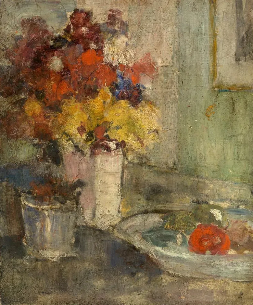 Maleri Blomster - Auguste Oleffe | Kunsttryk