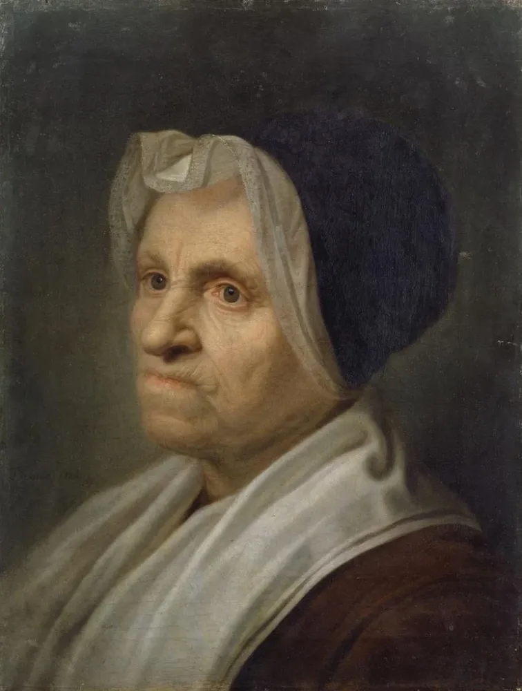 Maleri Buste af en gammel kvinde - Balthasar Denner | Kunsttryk