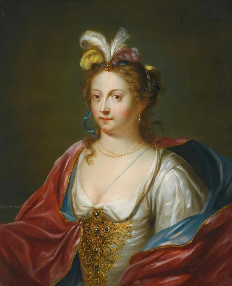 Maleri En dame i orientalsk kjole - Balthasar Beschey | Kunsttryk