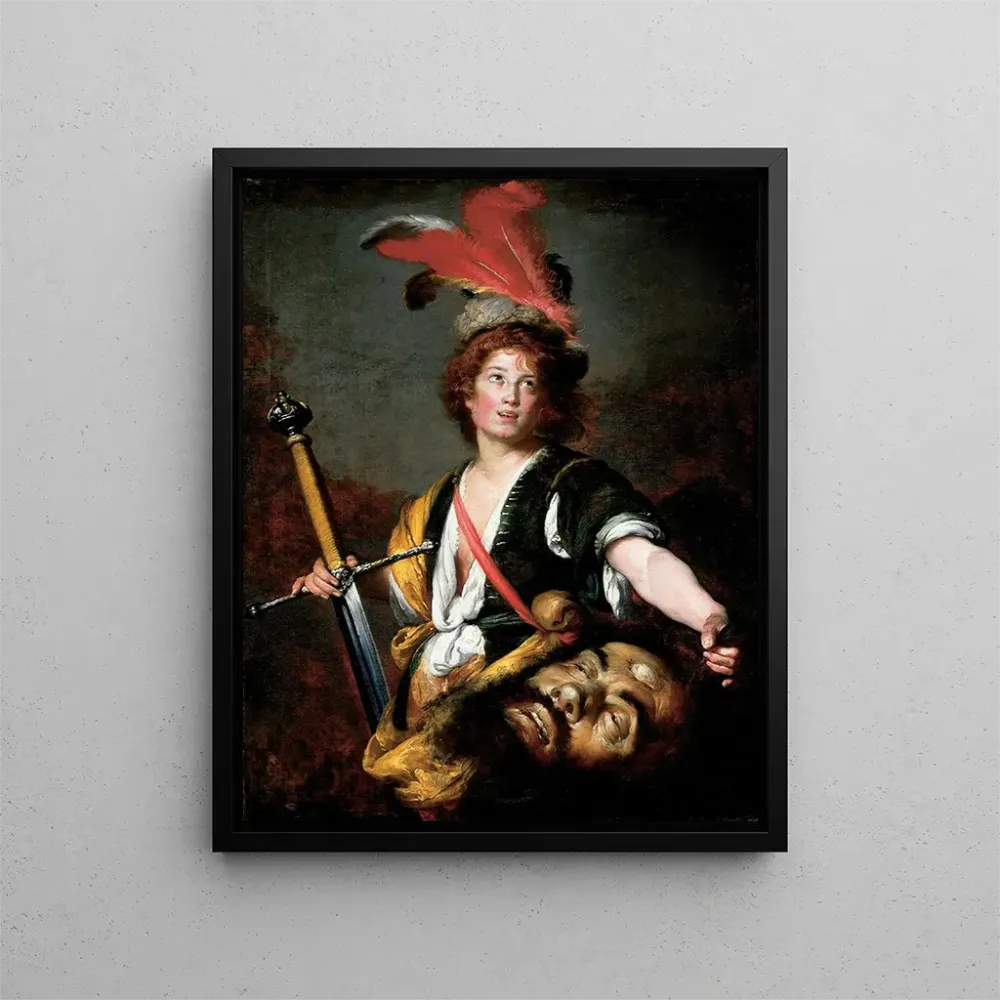 Maleri David med Goliaths hoved - Bernardo Strozzi | Kunsttryk