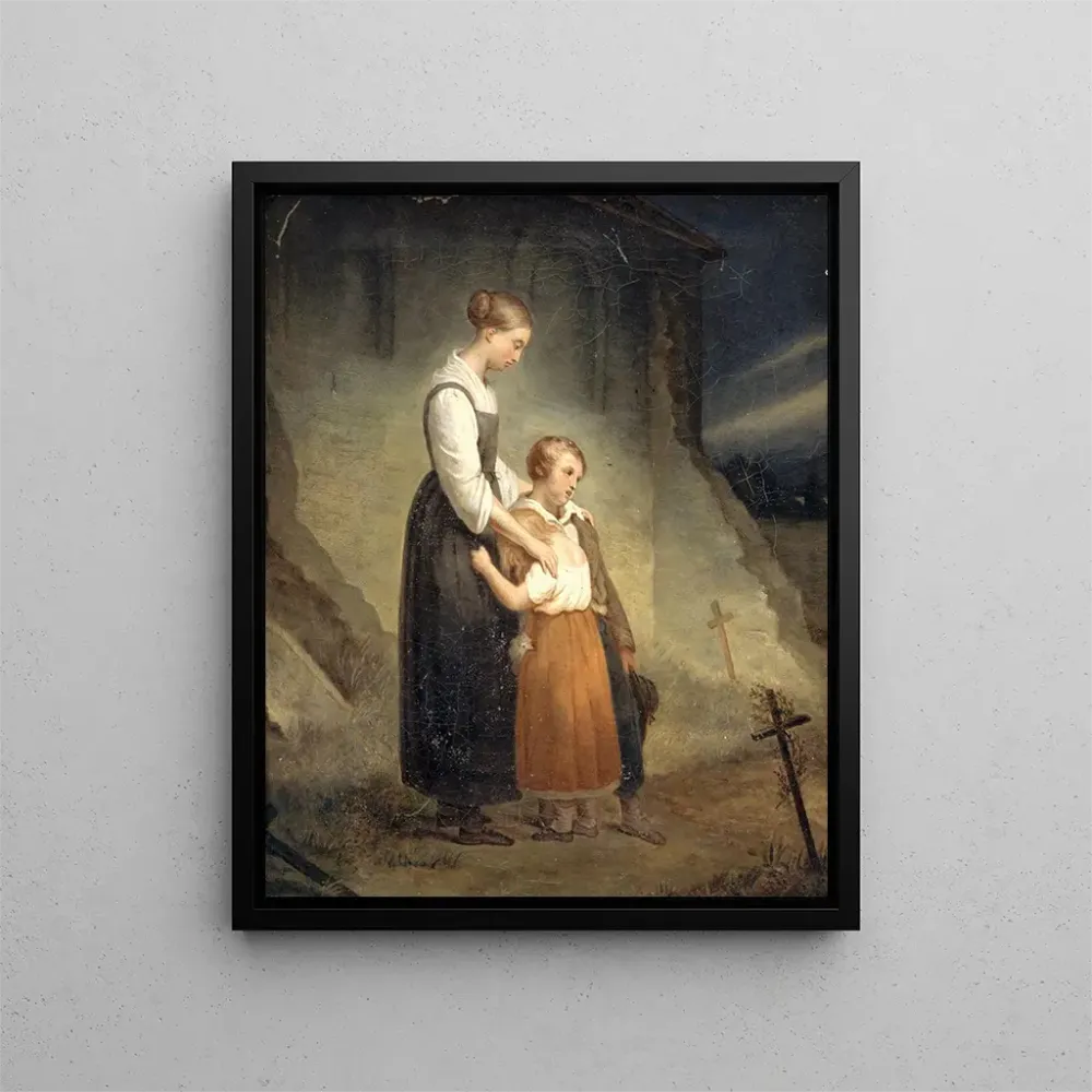 Maleri De ældreløse - Ary Scheffer | Kunsttryk