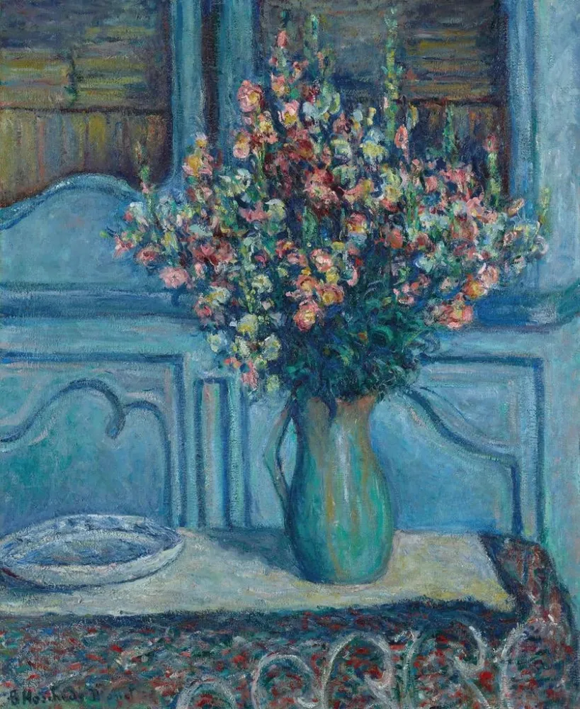 Maleri Les mufliers à l'intérieur de Giverny - Blanche Hoschedé - Monet | Kunsttryk Source: Tableau Les mufliers à l'intér...