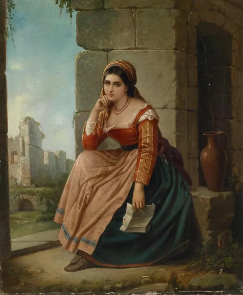 Maleri La lettre - Augusto Tominz | Kunsttryk