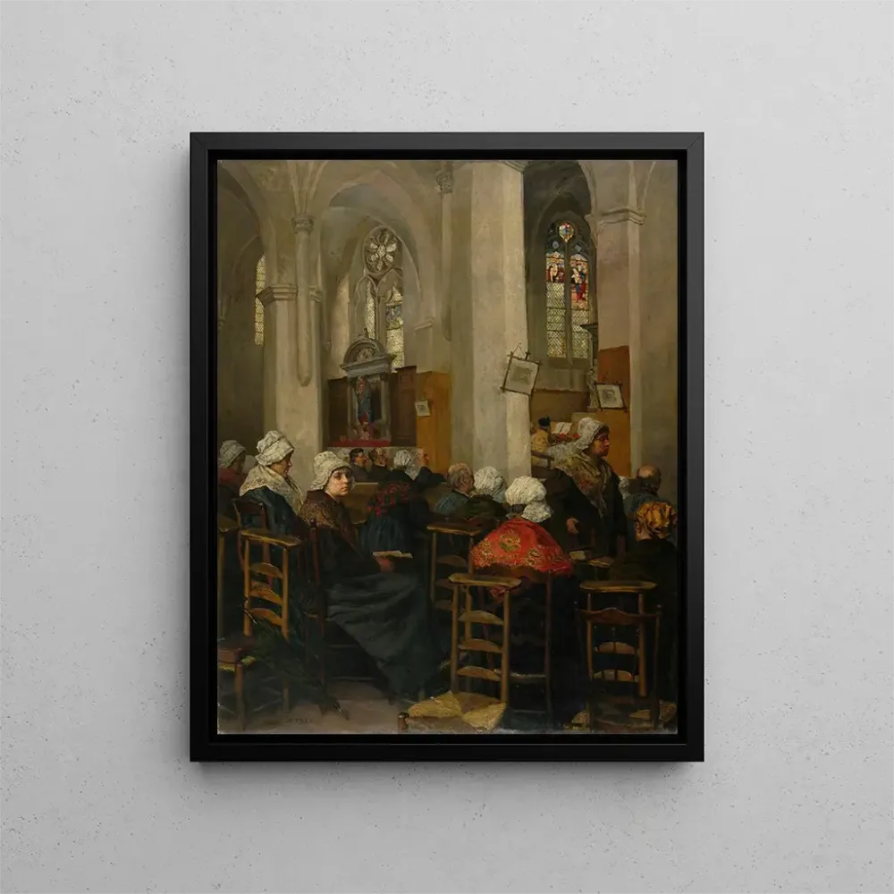 Maleri La Messe - Charles - Henri Pille | Kunsttryk