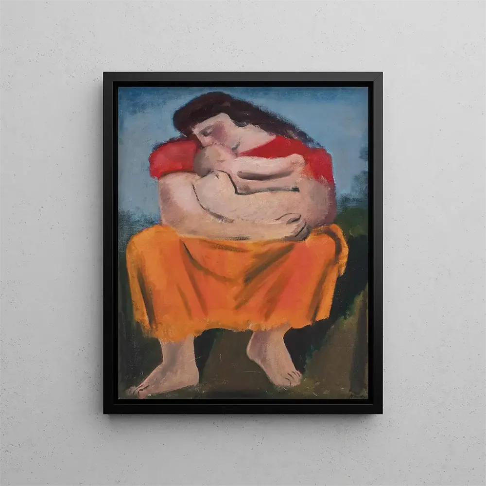 Maleri Mor og barn - Bernard Meninsky | Kunsttryk Source: Tableau Mère et enfant - Bernard Meninsky | Reproduction