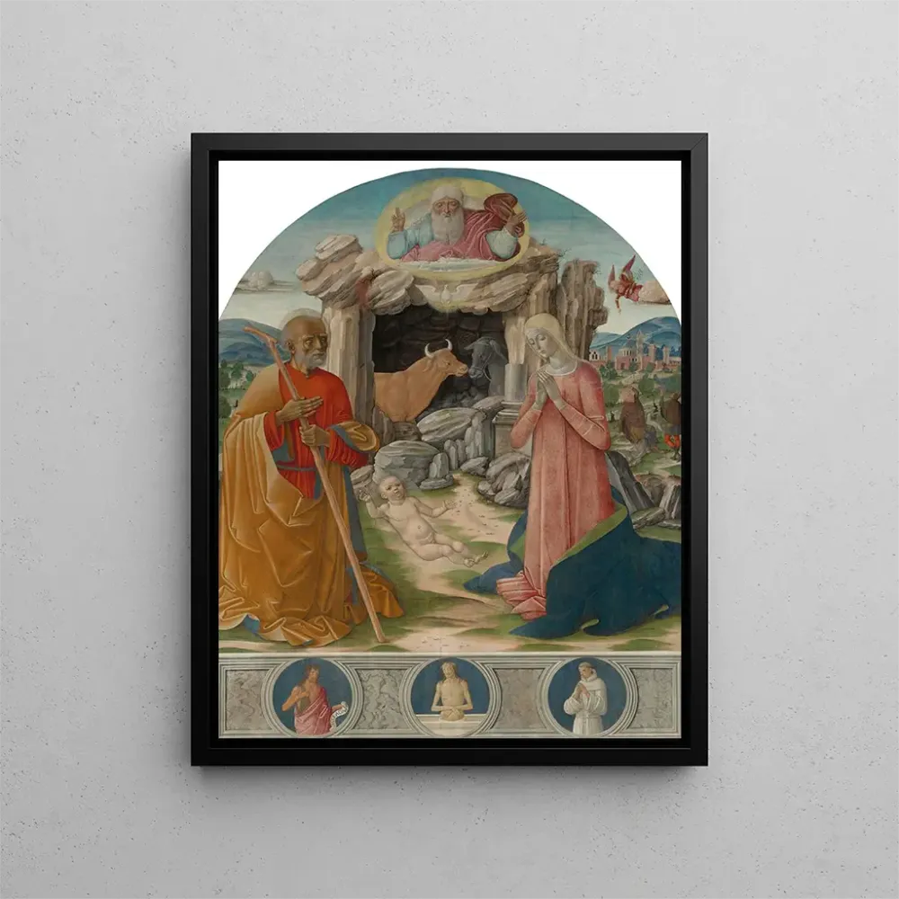 Maleri La Nativité - Benvenuto di Giovanni | Kunsttryk Source: Tableau La Nativité - Benvenuto di Giovanni | Reproduction