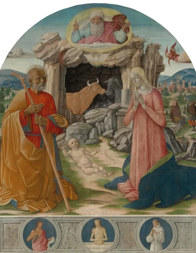 Maleri La Nativité - Benvenuto di Giovanni | Kunsttryk Source: Tableau La Nativité - Benvenuto di Giovanni | Reproduction