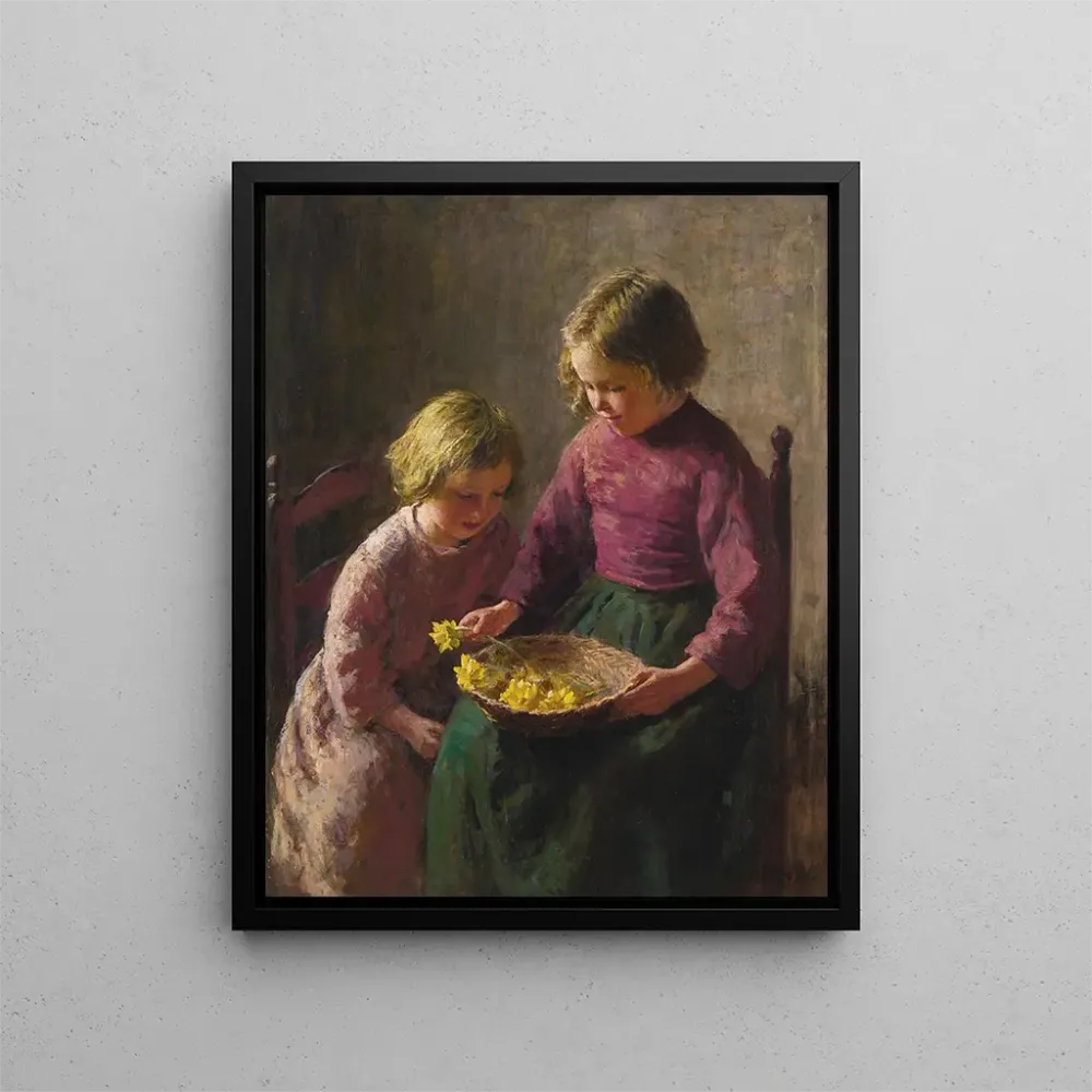 Maleri Le panier de fleurs - Bernhard Pothast | Kunsttryk