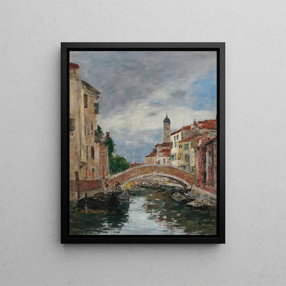 Maleri Petit kanal i Venedig - Eugène Boudin | Kunsttryk