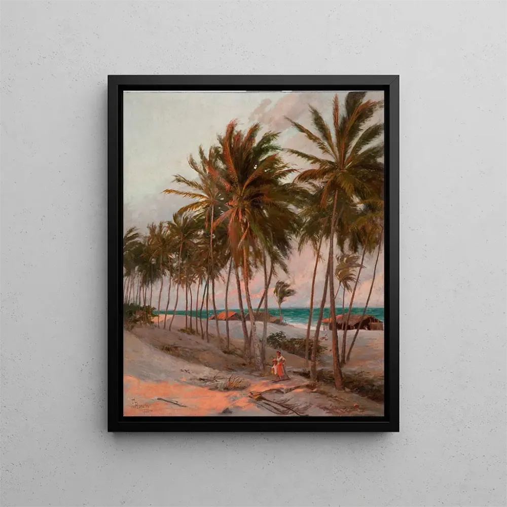 Maleri Plage à Fortaleza - Aurélio de Figueiredo | Kunsttryk