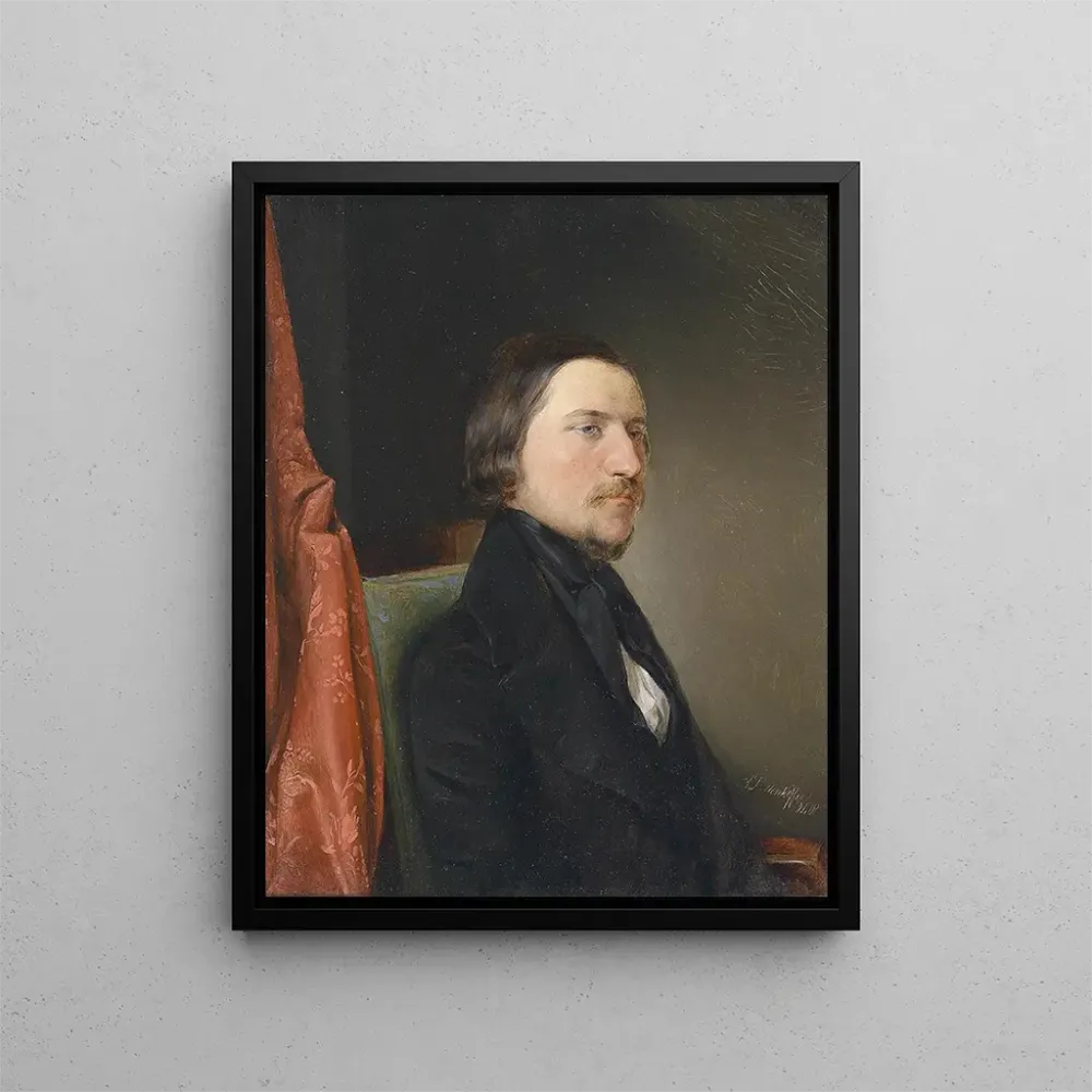 Maleri Portrait af August Semeleder - August von Pettenkofen | Kunsttryk Source: Tableau Portrait d'August Semeleder - Aug...