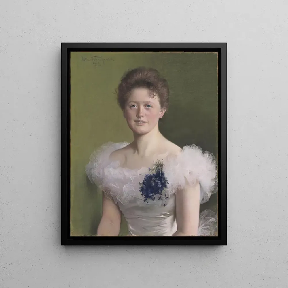 Maleri Portrait af Benedikte Sophie Kaltenborn - Asta Nørregaard | Kunsttryk Source: Tableau Portrait de Benedikte Sophie...