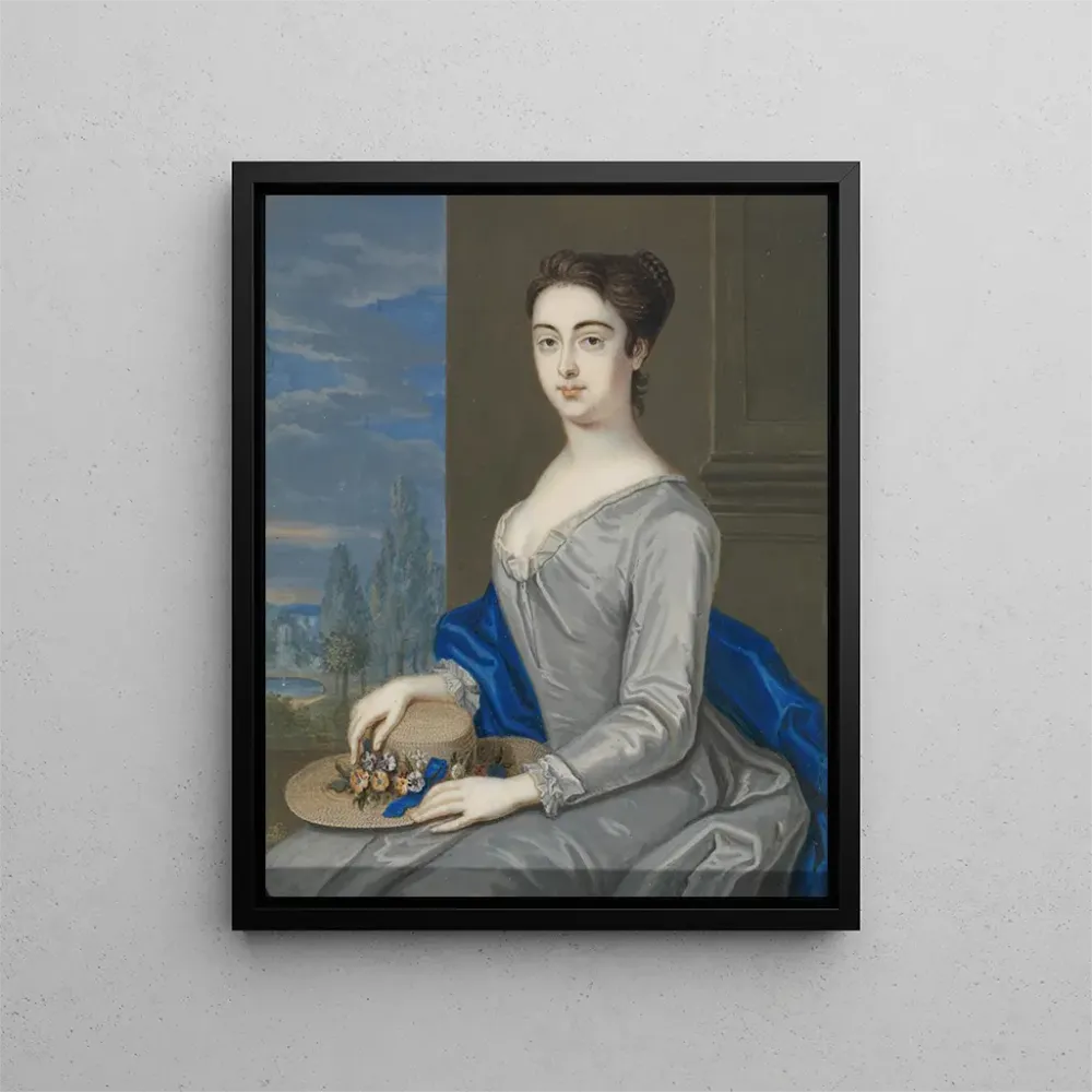 Maleri Portrait af en dame - Bernard Lens III