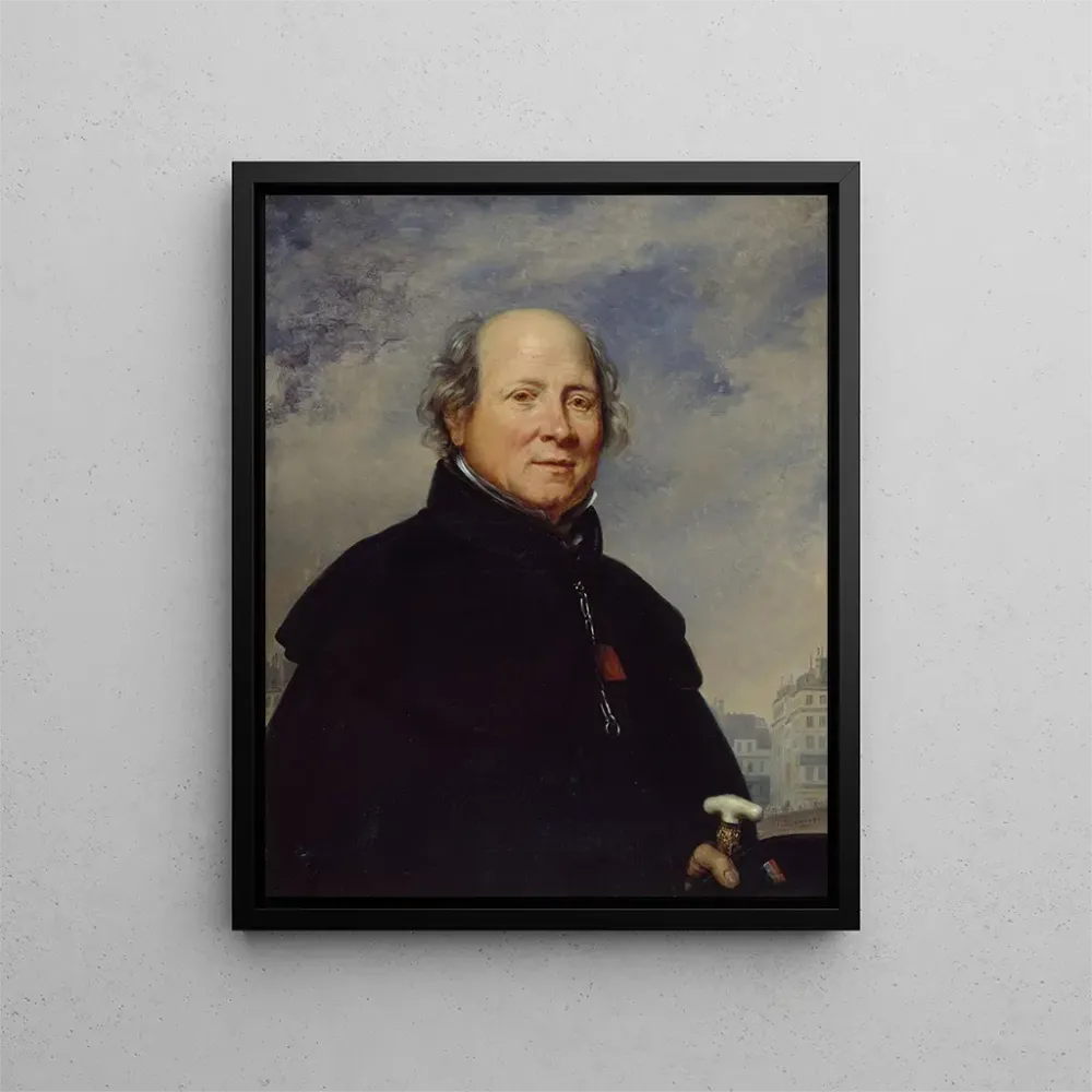 Maleri Portrait af Edme Champion alias manden med den lille blå jakke 1764-1852 filantrop - Baron Charles de Steuben