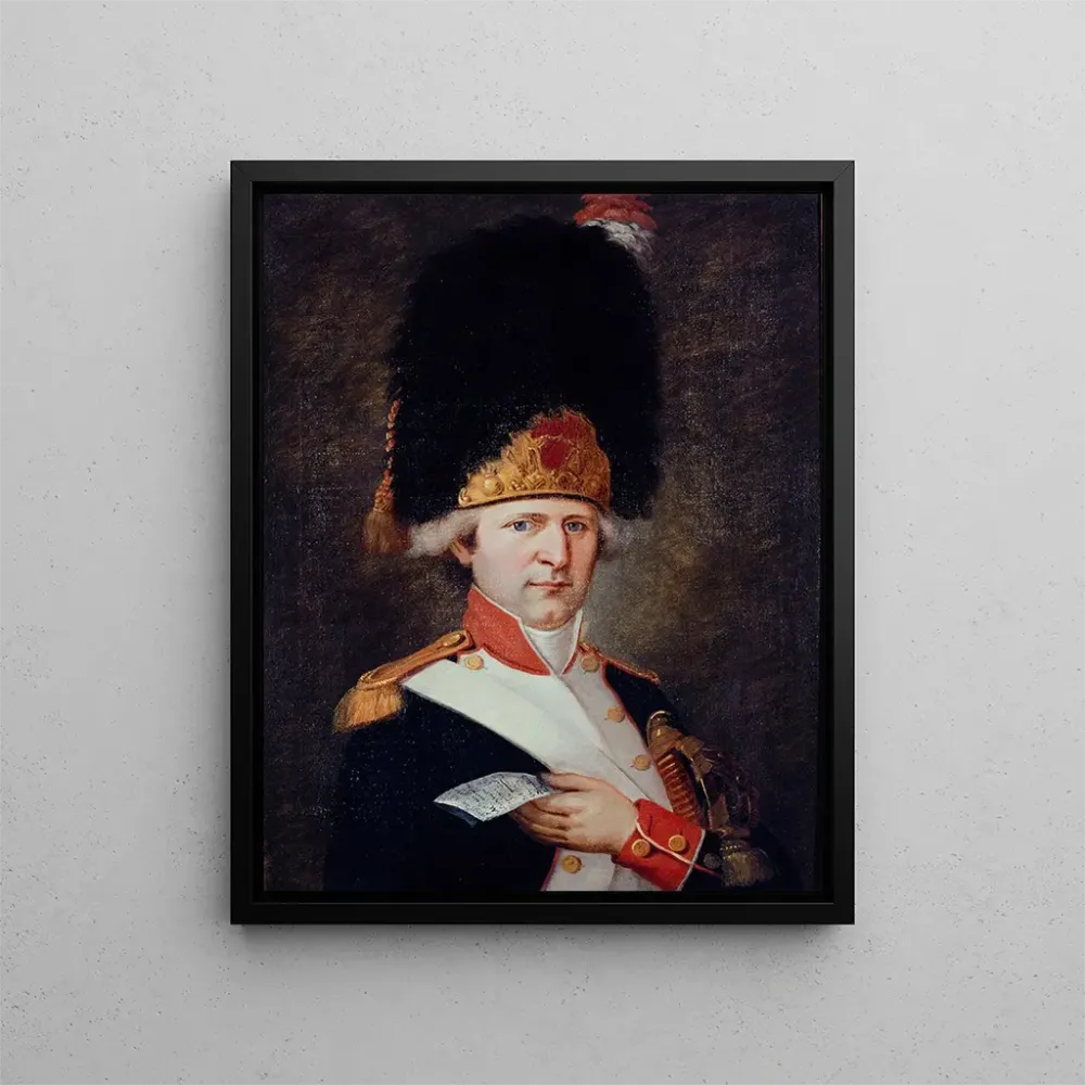 Maleri Portrait af en granatmand, der holder en billet - E Lussigny | Kunsttryk