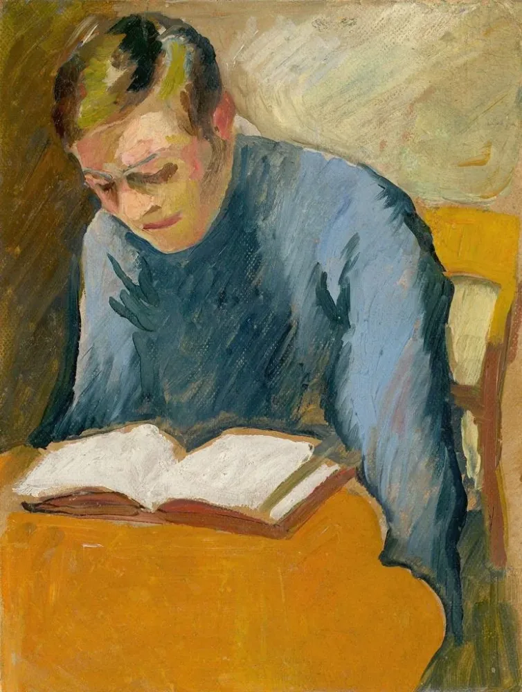 Maleri Portrait af Helmuth Macke - August Macke | Kunsttryk